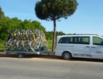 Taxi Piran - Anhänger und Fahrradhalter - für 20 Fahrräder, ein Träger für 4 Fahrräder
